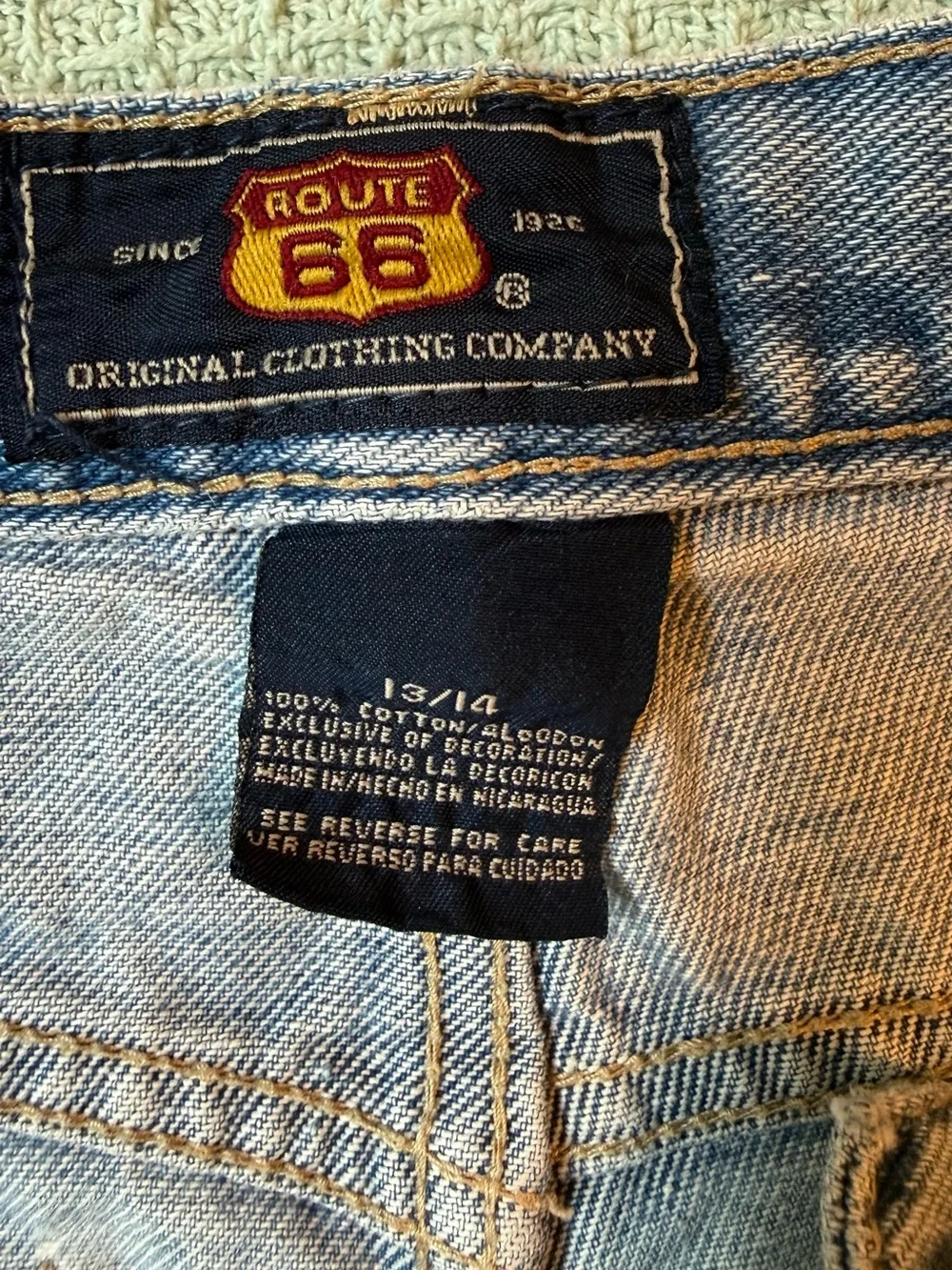 Route 66 Women’s Y2K Light Wash High Rise Mom Jeans Size 13/14 Cropped Denim